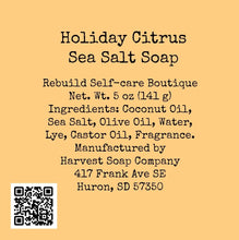 Load image into Gallery viewer, Holiday Citrus Salt Soap
